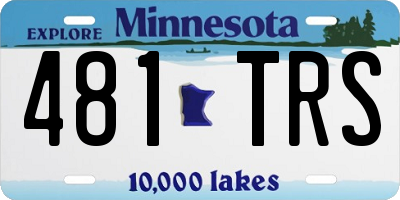 MN license plate 481TRS