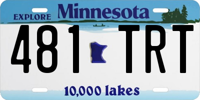 MN license plate 481TRT