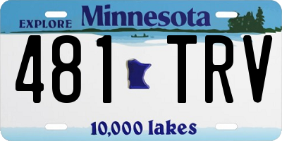 MN license plate 481TRV