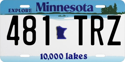 MN license plate 481TRZ
