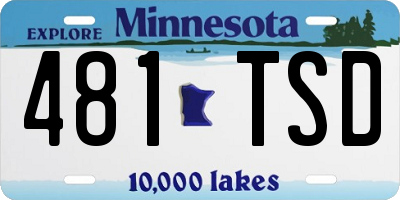 MN license plate 481TSD