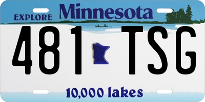 MN license plate 481TSG