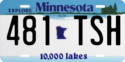 MN license plate 481TSH