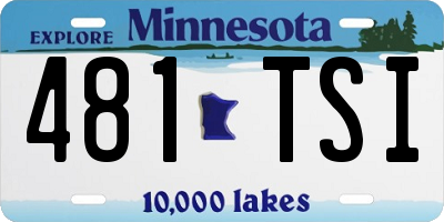 MN license plate 481TSI