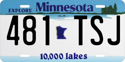MN license plate 481TSJ
