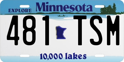 MN license plate 481TSM