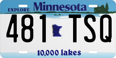 MN license plate 481TSQ
