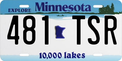 MN license plate 481TSR