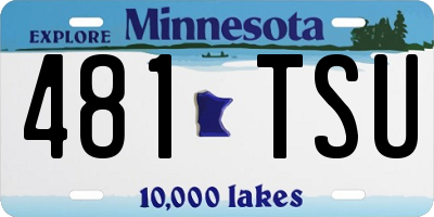 MN license plate 481TSU