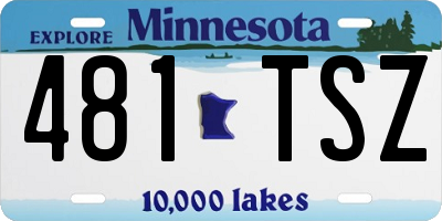 MN license plate 481TSZ