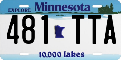 MN license plate 481TTA