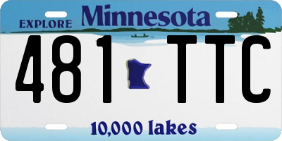 MN license plate 481TTC