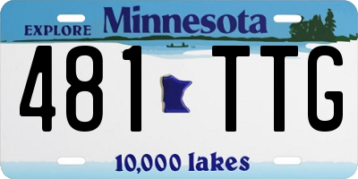 MN license plate 481TTG