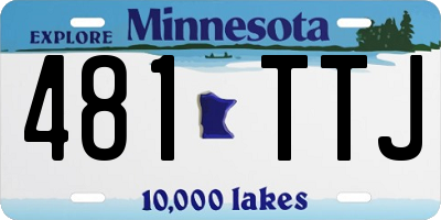 MN license plate 481TTJ