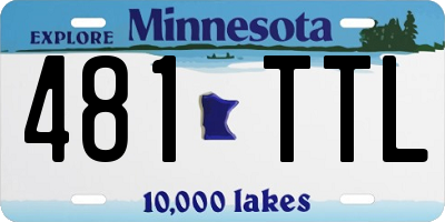 MN license plate 481TTL