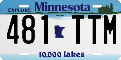 MN license plate 481TTM