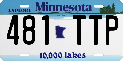 MN license plate 481TTP