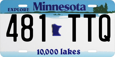 MN license plate 481TTQ