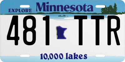 MN license plate 481TTR