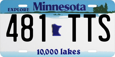 MN license plate 481TTS