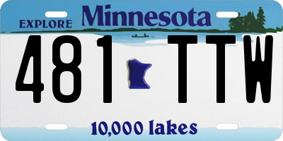 MN license plate 481TTW
