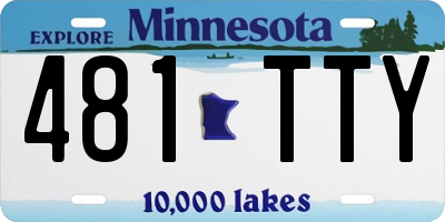 MN license plate 481TTY