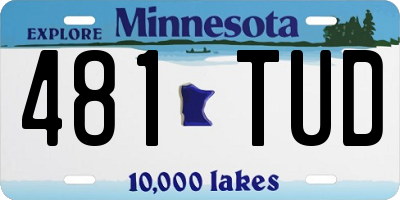 MN license plate 481TUD