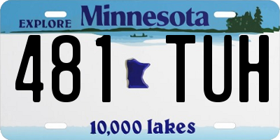 MN license plate 481TUH