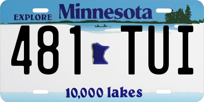MN license plate 481TUI