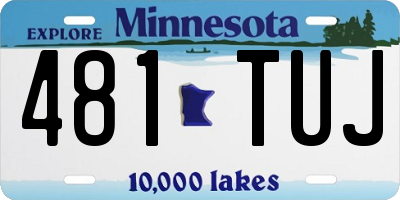 MN license plate 481TUJ
