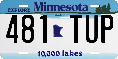 MN license plate 481TUP
