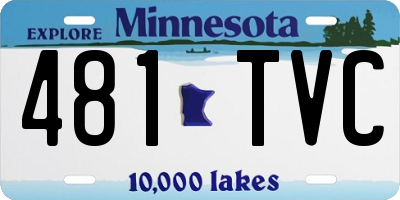 MN license plate 481TVC