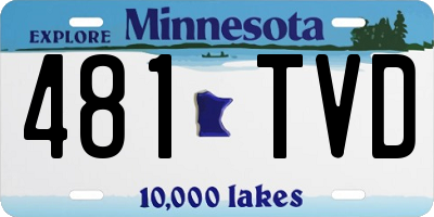 MN license plate 481TVD