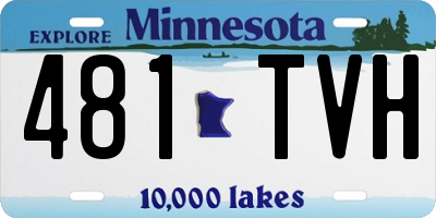 MN license plate 481TVH