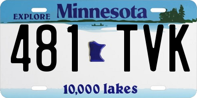 MN license plate 481TVK