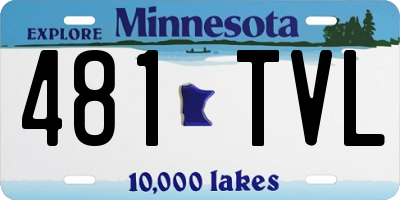 MN license plate 481TVL