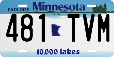 MN license plate 481TVM