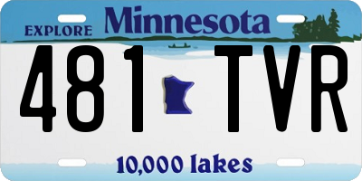 MN license plate 481TVR