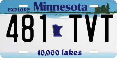 MN license plate 481TVT