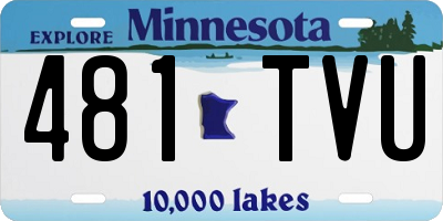 MN license plate 481TVU