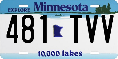 MN license plate 481TVV