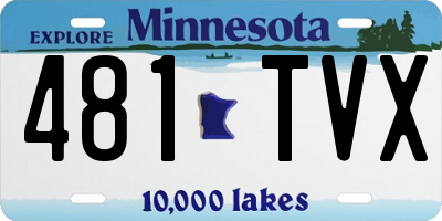 MN license plate 481TVX