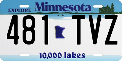 MN license plate 481TVZ