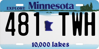 MN license plate 481TWH