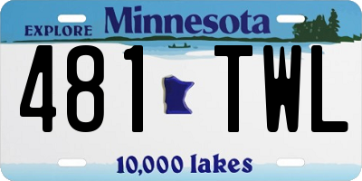 MN license plate 481TWL
