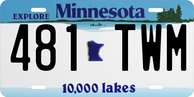 MN license plate 481TWM