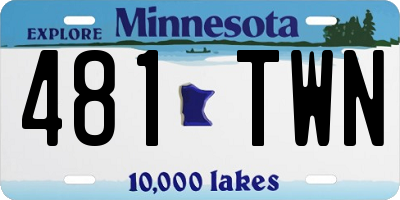 MN license plate 481TWN