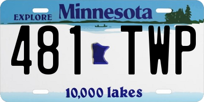 MN license plate 481TWP