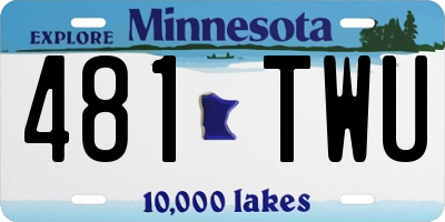 MN license plate 481TWU