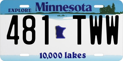 MN license plate 481TWW